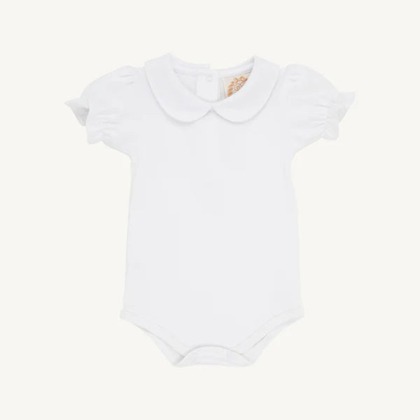 Maude's Peter Pan Collar Shirt - Onesie - Pima - SS,
Worth Ave White/Worth Ave White