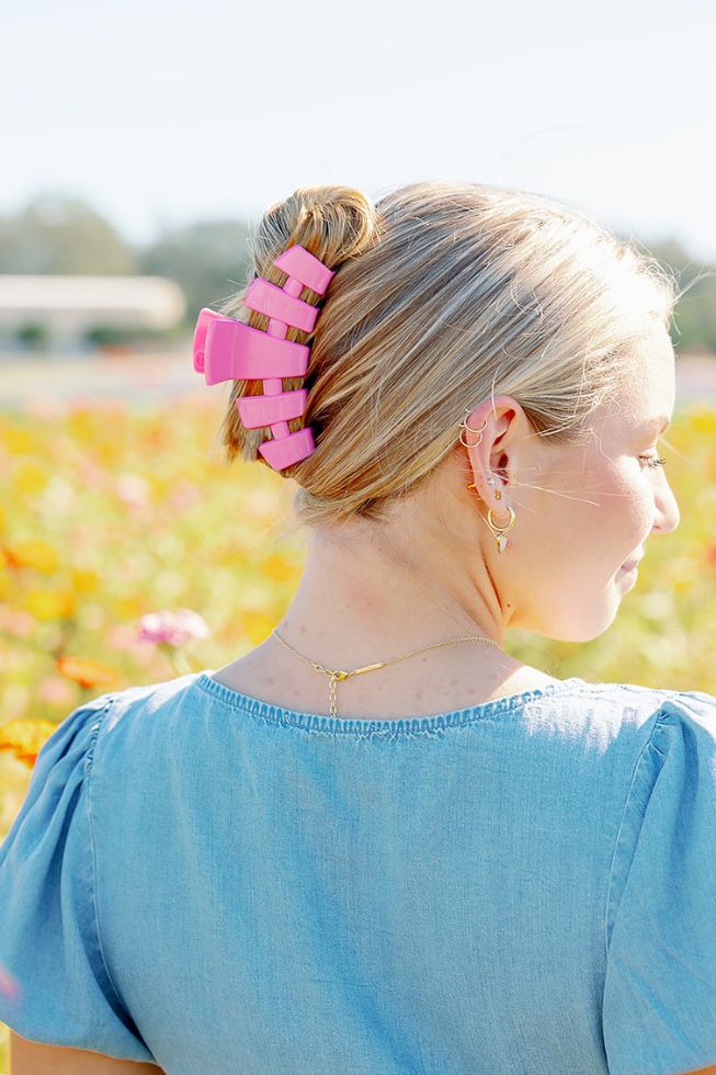Teleties Classic Hair Clip - Peonies Please