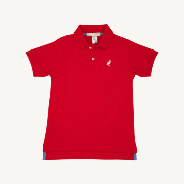 Prim and Proper Polo SS-Pima,
Richmond Red/Worth Ave White