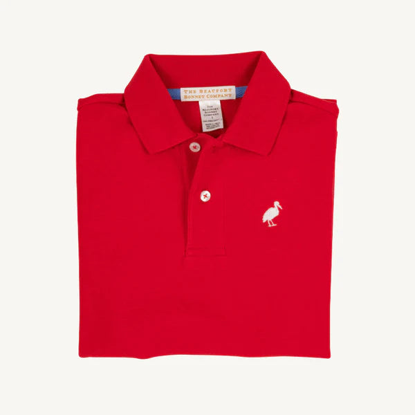 Prim and Proper Polo SS-Pima,
Richmond Red/Worth Ave White