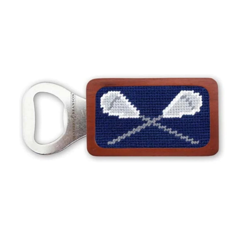 NEEDLEPOINT BOTTLE OPENER, LAX STICKS