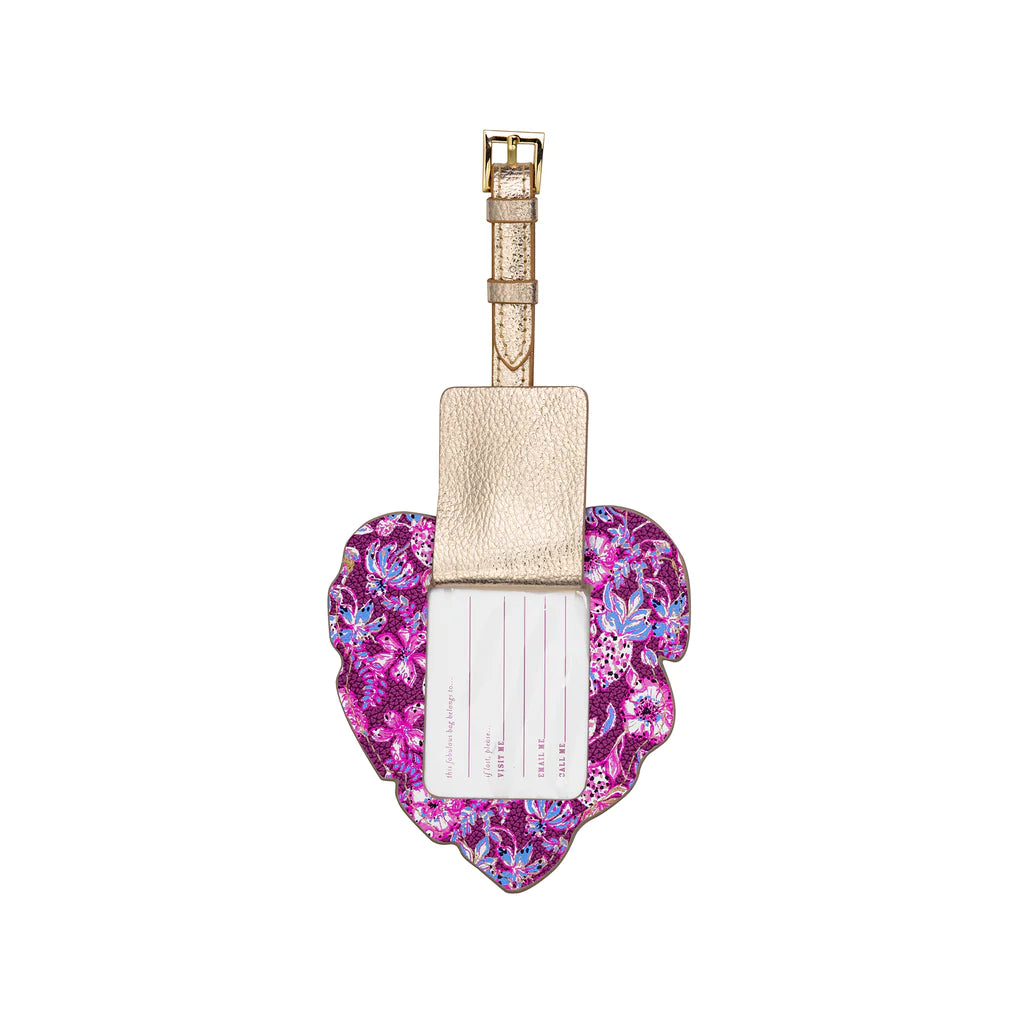 Shaped Luggage Tag, Amerena Cherry Tropical with a Twist