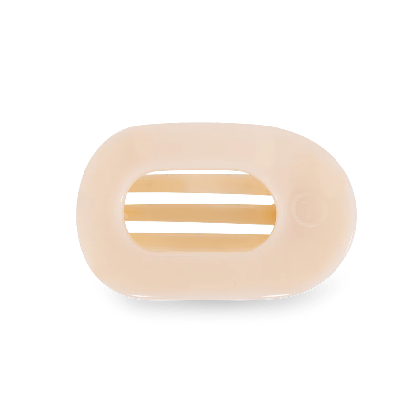 Teleties Flat Round Hair Clip - Almond Beige
