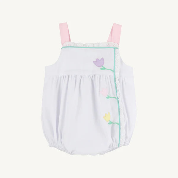 Bitsy Bubble,
Worth Ave White/Palm Beach Pink/Flowers