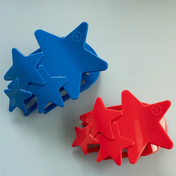 Blue Shooting Star Flat Hair Clip
