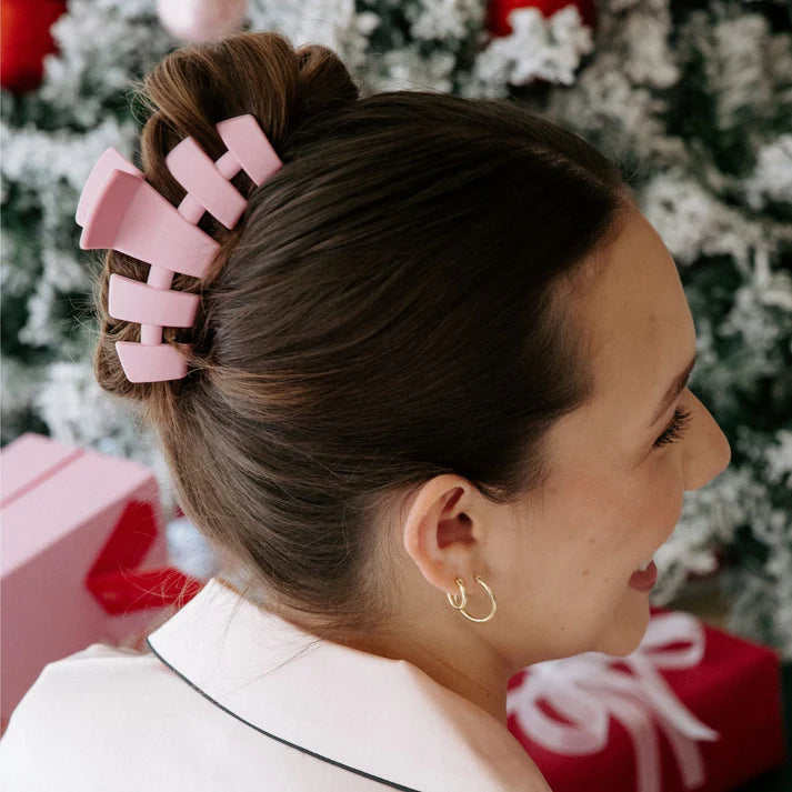 Teleties Classic Hair Clip - Merry Pinkmas