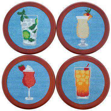 NEEDLEPOINT COASTERS, BAR DRINKS