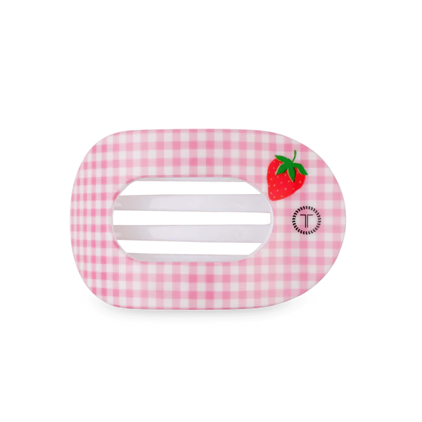 Teleties Flat Round Hair Clip - Handpicked Strawberry
