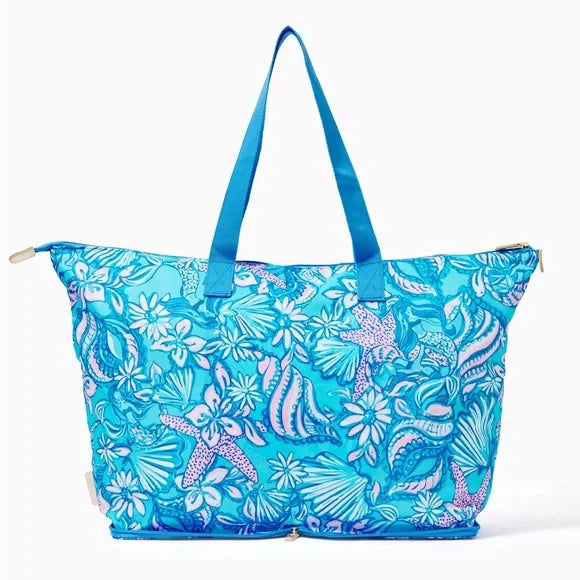 GETAWAY PACKABLE TOTE, AMALFI BLUE SOUND THE SIRENS