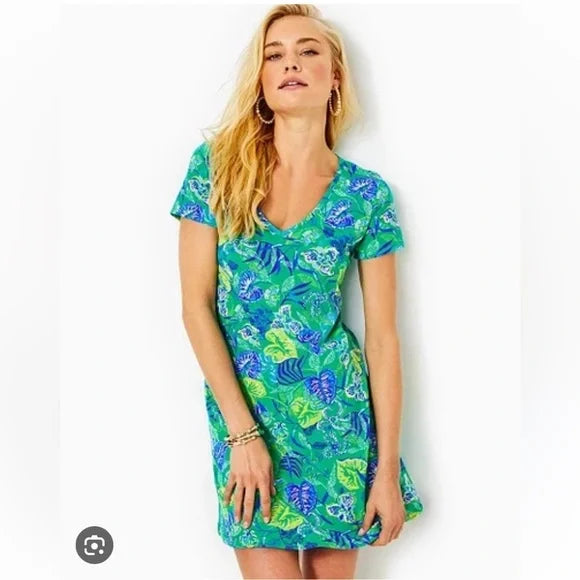 ETTA SHORT SLEEVE DRESS, BOTANICAL GREEN IN A FLUTTER ETTA SHORT SLEEVE DRESS, BOTANICAL GREEN IN A FLUTTER