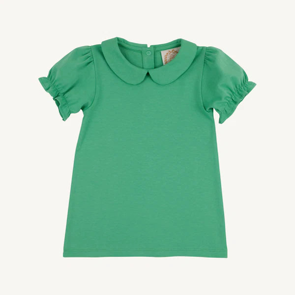 Maude's Peter Pan Collar Shirt - Pima - SS,
Gibson Island Green