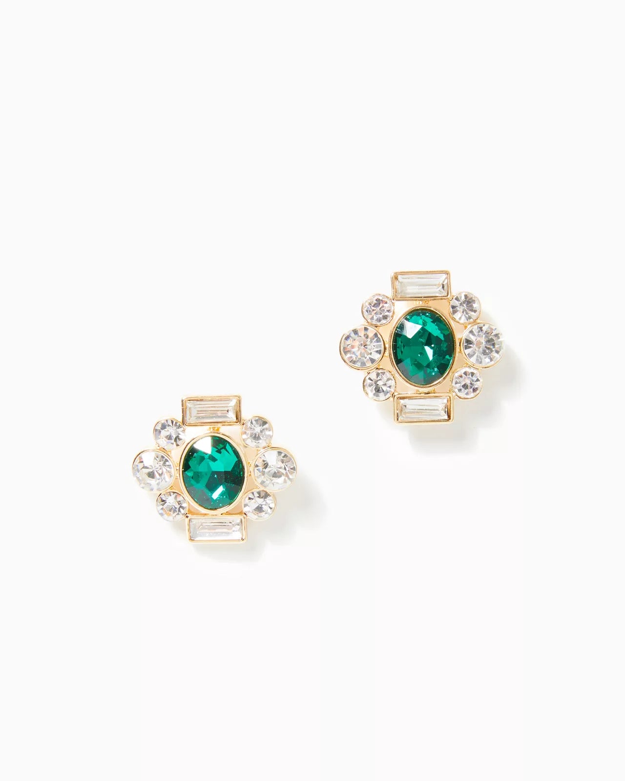 SO FANCY STUD EARRINGS, EVERGREEN