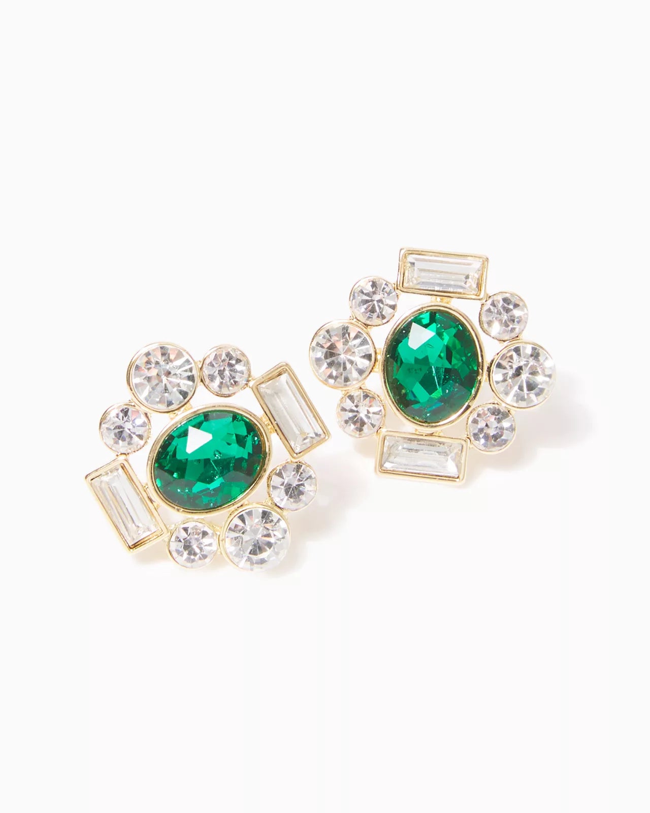 SO FANCY STUD EARRINGS, EVERGREEN