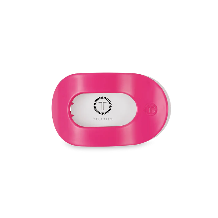 Teleties Flat Round Hair Clip - Tropical Punch Pink