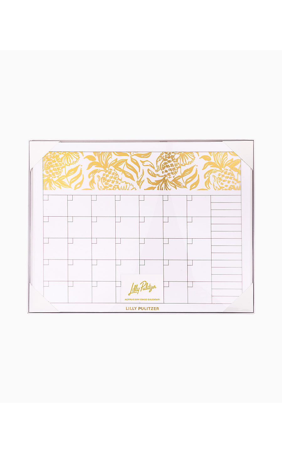 Acrylic Dry Erase Calendar, Gold Metallic Bon Vivants