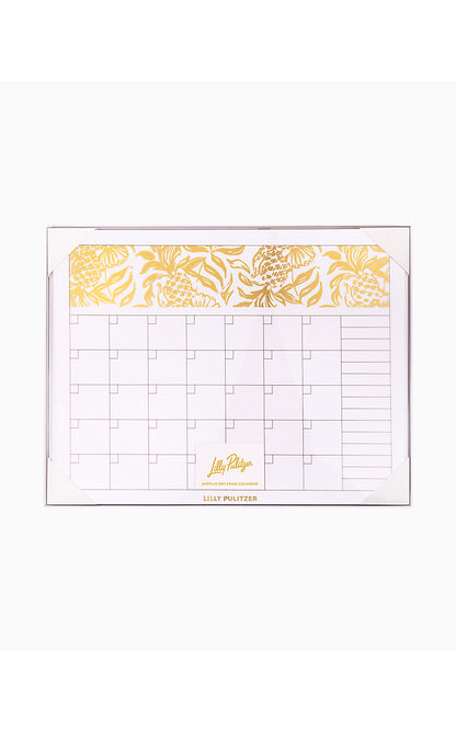 Acrylic Dry Erase Calendar, Gold Metallic Bon Vivants