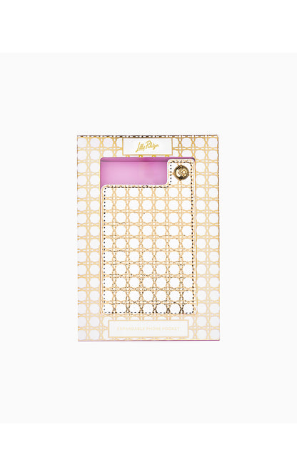 Expandable Phone Pocket, Gold Caning