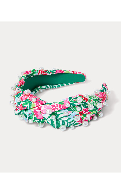 Embellished Slim Knot Headband, Glowing Gardens