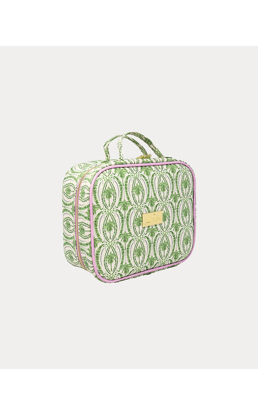 Toiletry Case, Textured Palm Stripe