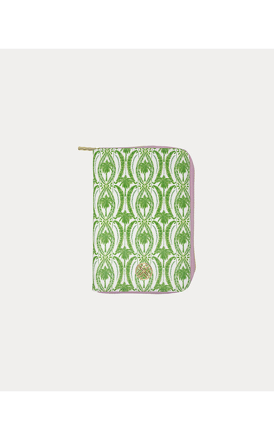 Travel Jewelry Folio, Textured Palm Stripe