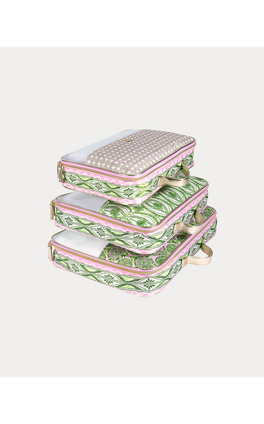 Packing Cube Set, Tropical Tiles