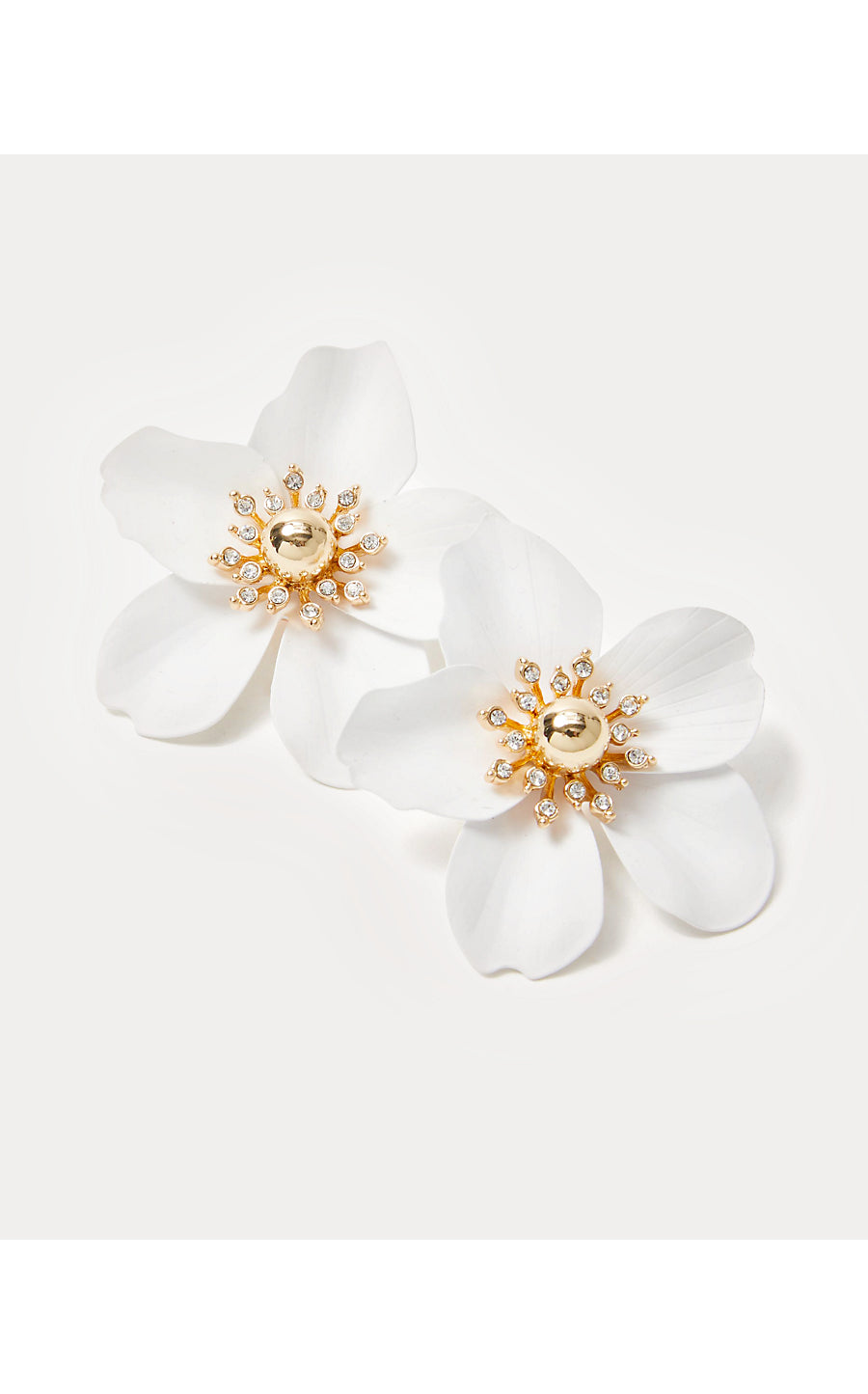 OVERSIZED ORCHID EARRINGS, RESORT WHITE