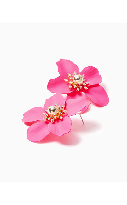 OVERSIZED ORCHID EARRINGS, ROXIE PINK