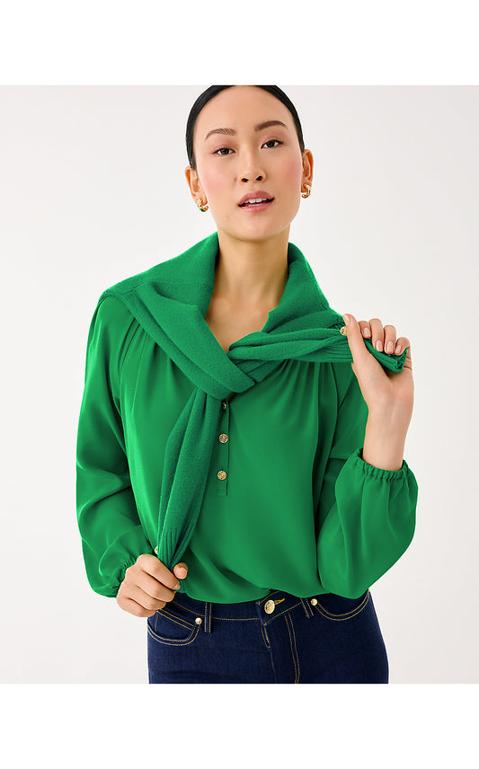 ELSA TOP, BAMBOO GREEN