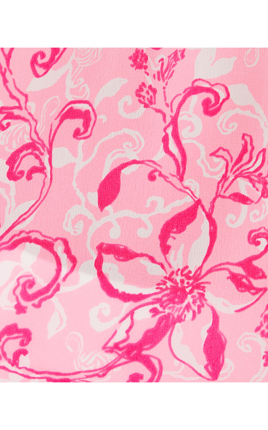 ELSA TOP, CONCH SHELL PINK FLAMINGLE GARDEN