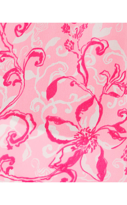ELSA TOP, CONCH SHELL PINK FLAMINGLE GARDEN