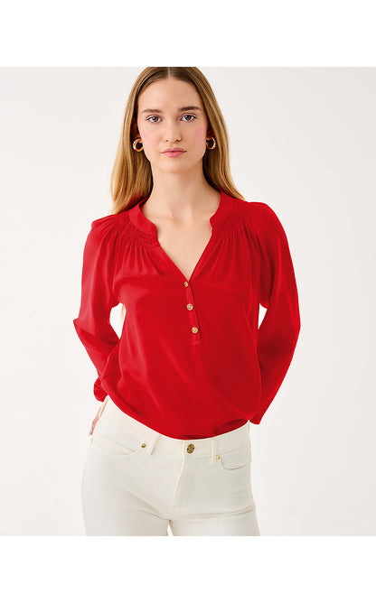 ELSA TOP, CRANBERRY RED