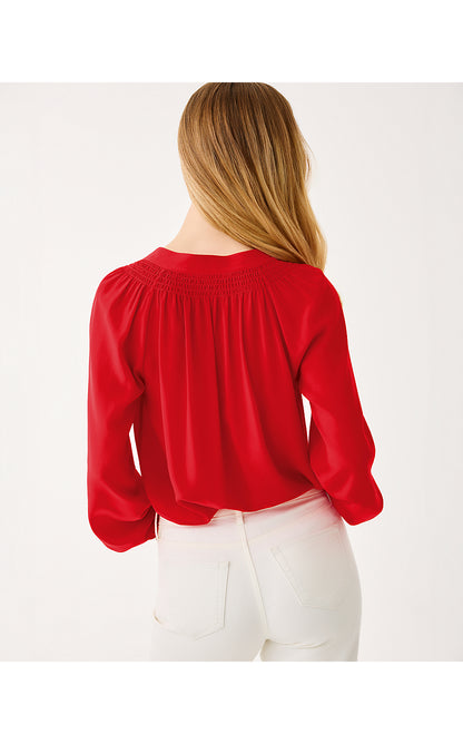 ELSA TOP, CRANBERRY RED