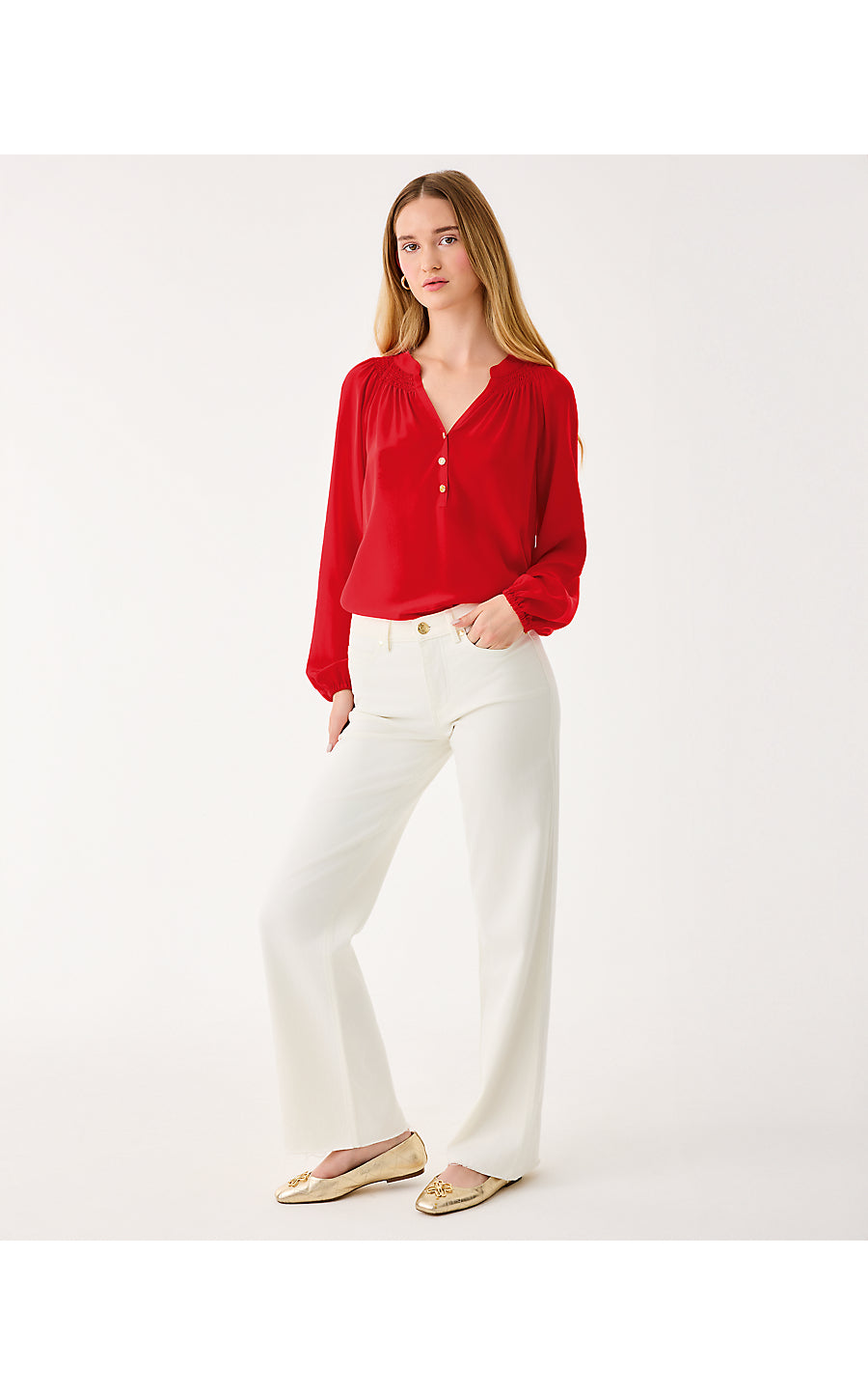 ELSA TOP, CRANBERRY RED