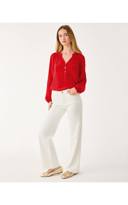 ELSA TOP, CRANBERRY RED