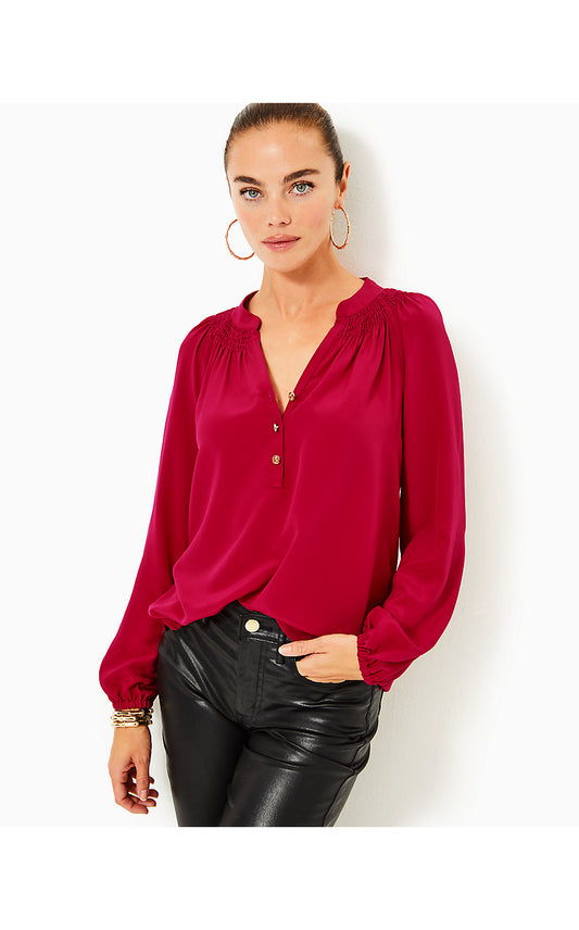 ELSA TOP, MALBEC RED