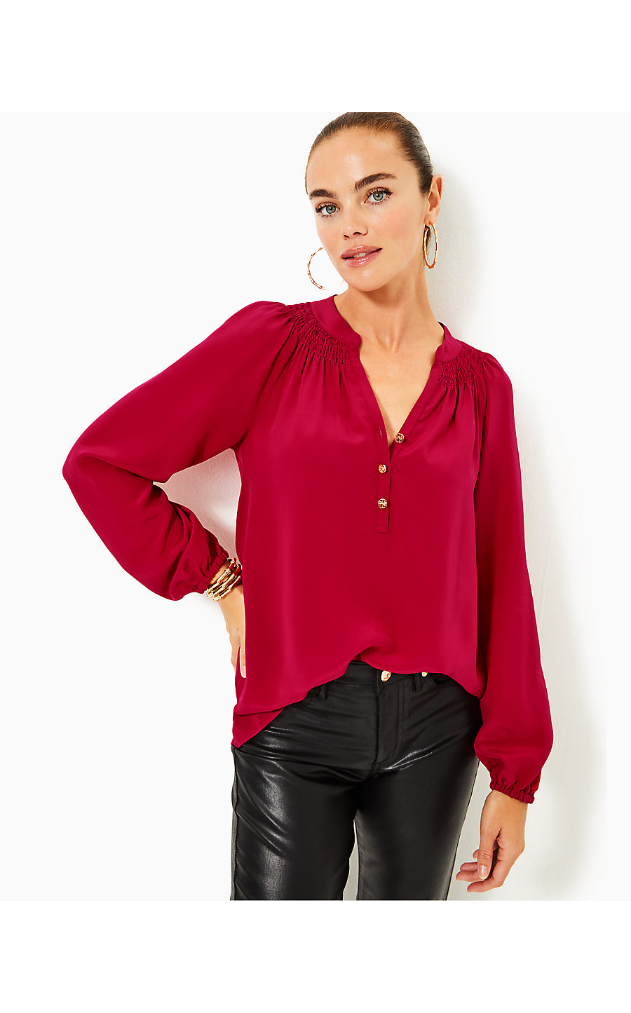 ELSA TOP, MALBEC RED
