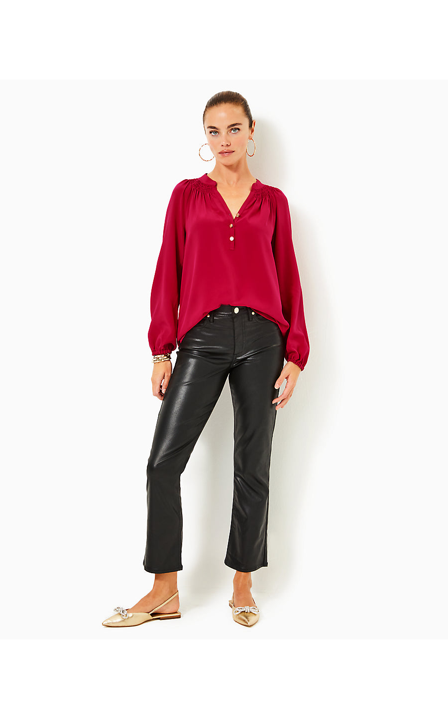 ELSA TOP, MALBEC RED