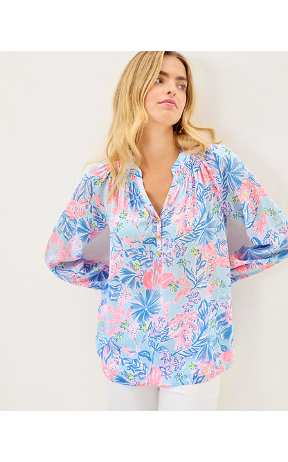 ELSA TOP, MULTI ELEPHANT SPLASH