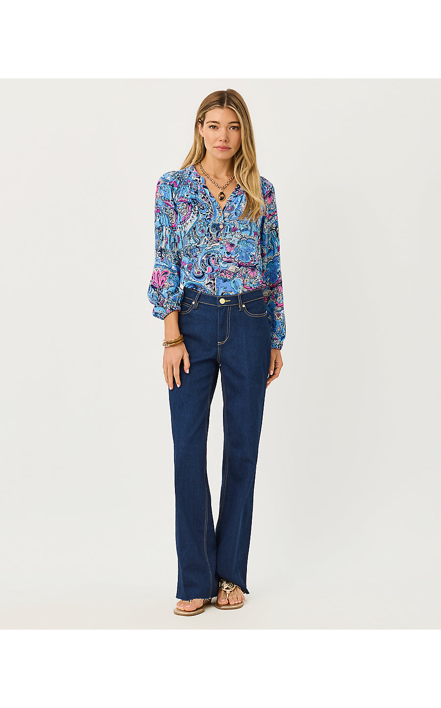 ELSA TOP, MULTI PAISLEY PARADE