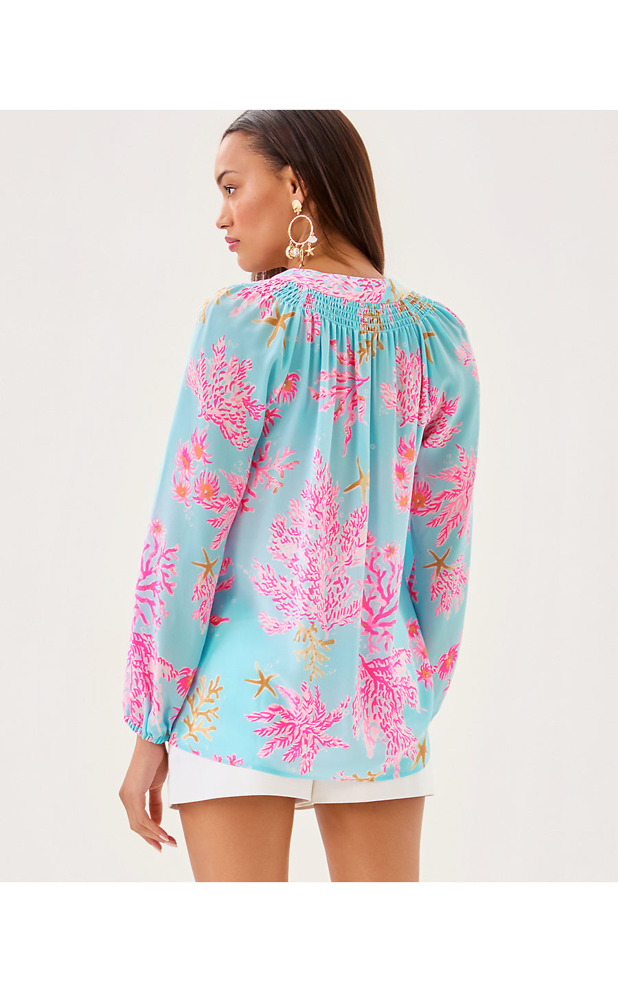 ELSA TOP, MULTI ROYAL CORAL