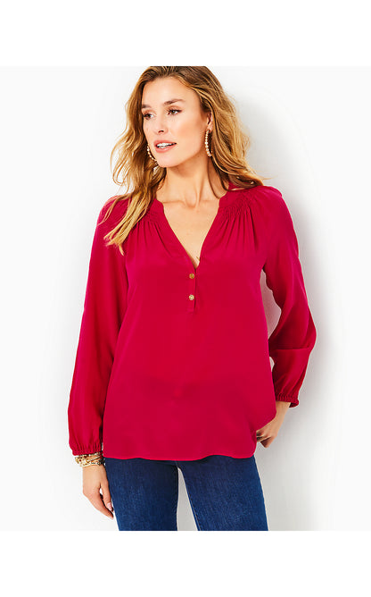 ELSA TOP, POINSETTIA RED