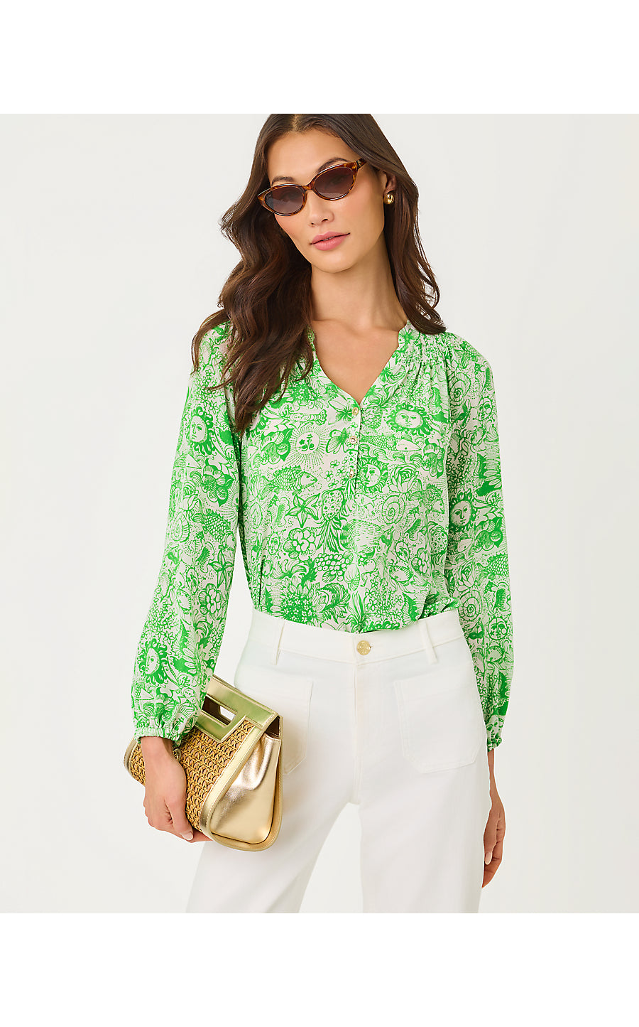 ELSA TOP, PUTTING GREEN LIL FLEUR DE LILLY