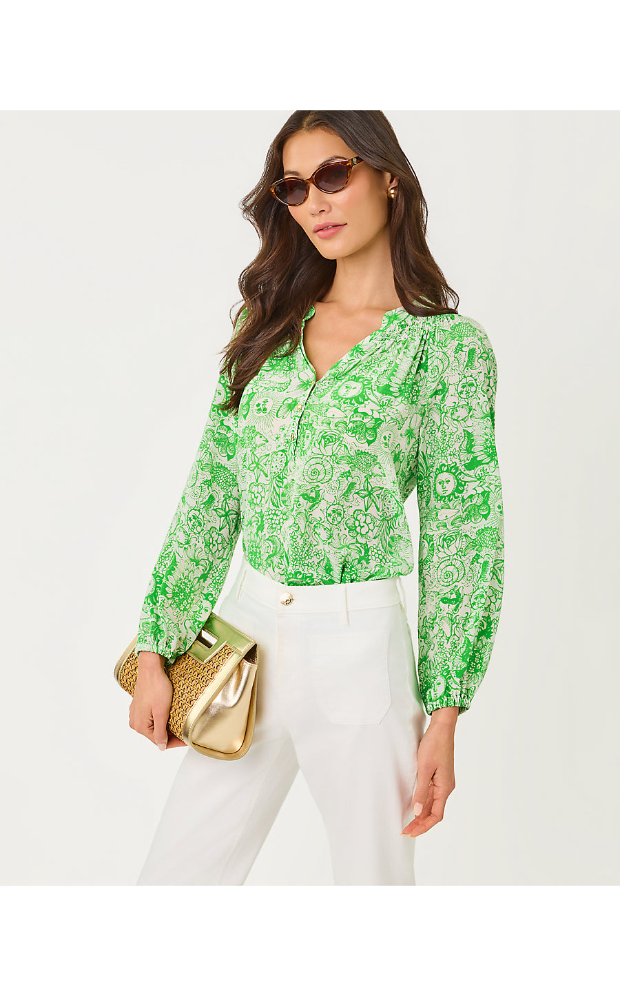 ELSA TOP, PUTTING GREEN LIL FLEUR DE LILLY