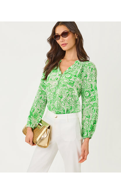 ELSA TOP, PUTTING GREEN LIL FLEUR DE LILLY