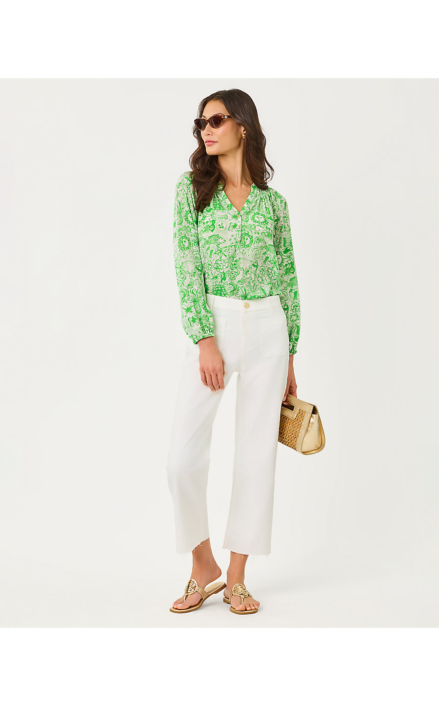 ELSA TOP, PUTTING GREEN LIL FLEUR DE LILLY