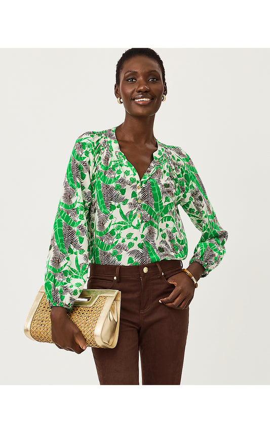 ELSA TOP, VANILLA SPICE HIDE AND LEAF