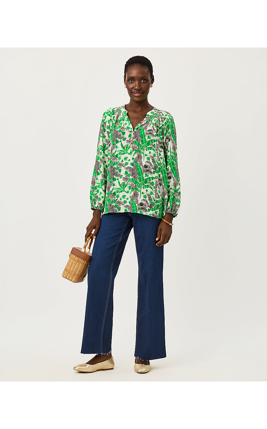 ELSA TOP, VANILLA SPICE HIDE AND LEAF