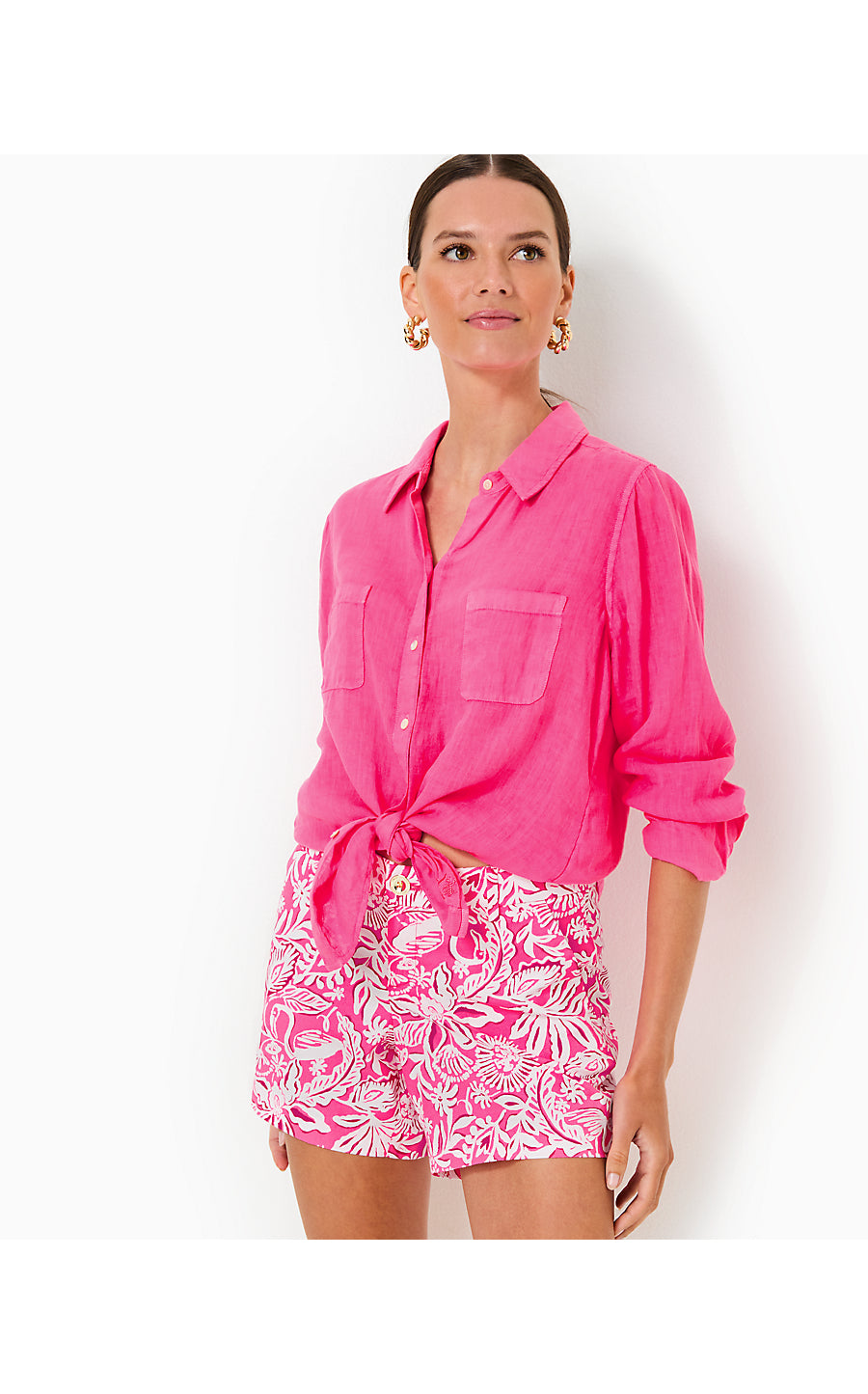 CALLAHAN STRETCH SHORT, PASSION FRUIT PINK ABSOLUTELY FLAMAZING
