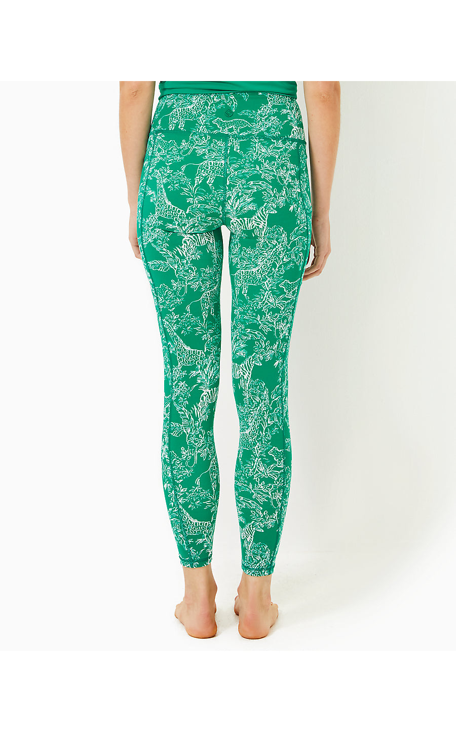 WEEKENDER HIGH RISE LEGGING, FIDDLE LEAF GREEN SAFARI PARTY