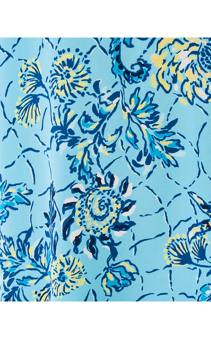 LINDAMARIE SILK CAFTAN, BELLEVUE BLUE BREAKERS BEACH ENGINEERED CAFTAN